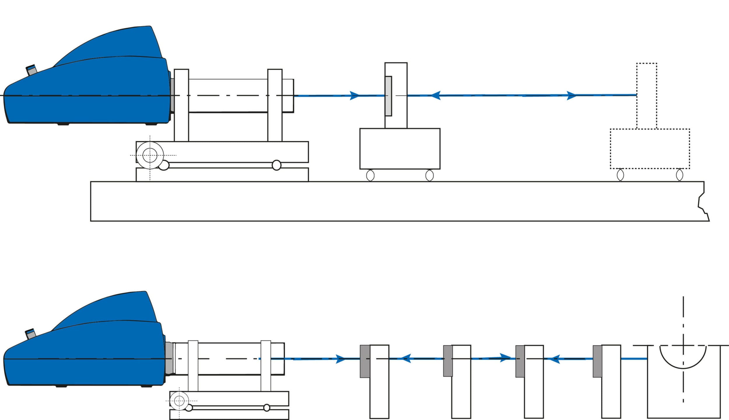 Illustration - Straightness measurement of linear guides