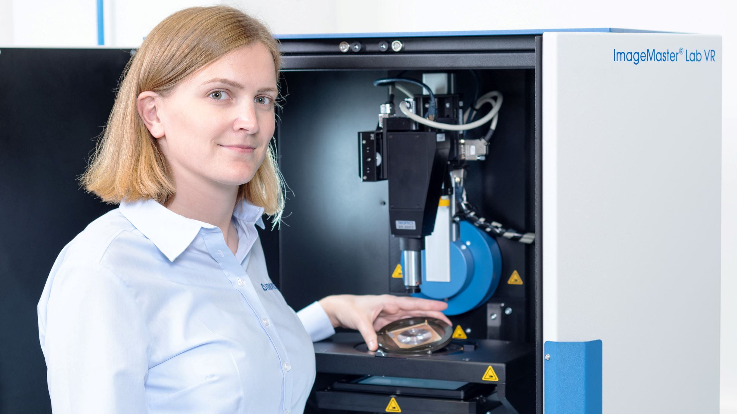 Woman in front of ImageMaster® Lab VR