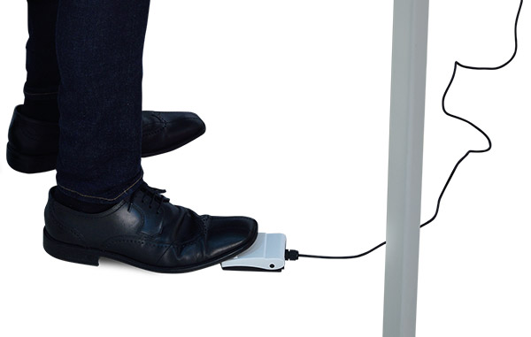 Foot switch to activate measurement process